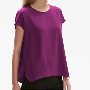 MM. Lafleur Didion Crepe Top, Medium, Deep Plum